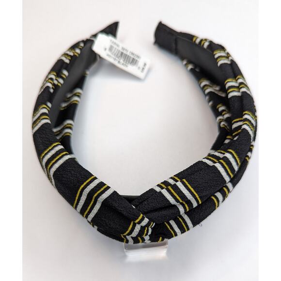 Tasha Padded Headband Black Gold White Fashion Hair Accessory - Picture 4 of 8